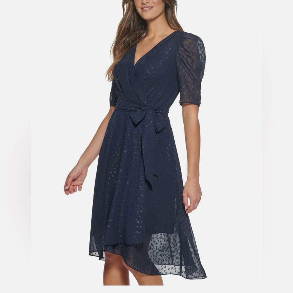 TOMMY HILFIGER
Glitter-Dot Puff-Sleeve Midi Dress